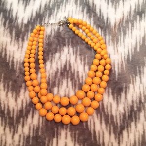 Yellow bead necklace